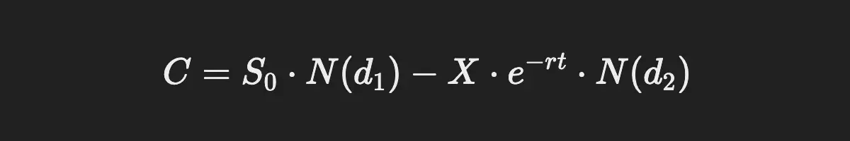 Black-Scholes Model (Option Pricing Formula)